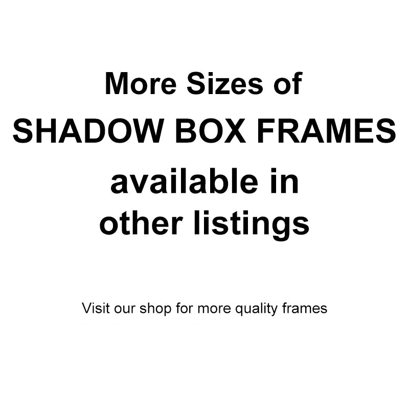 Extra Large Shadow Box Deep Frames 3D Display Wooden Deep Frame w/ Mat DIY Craft