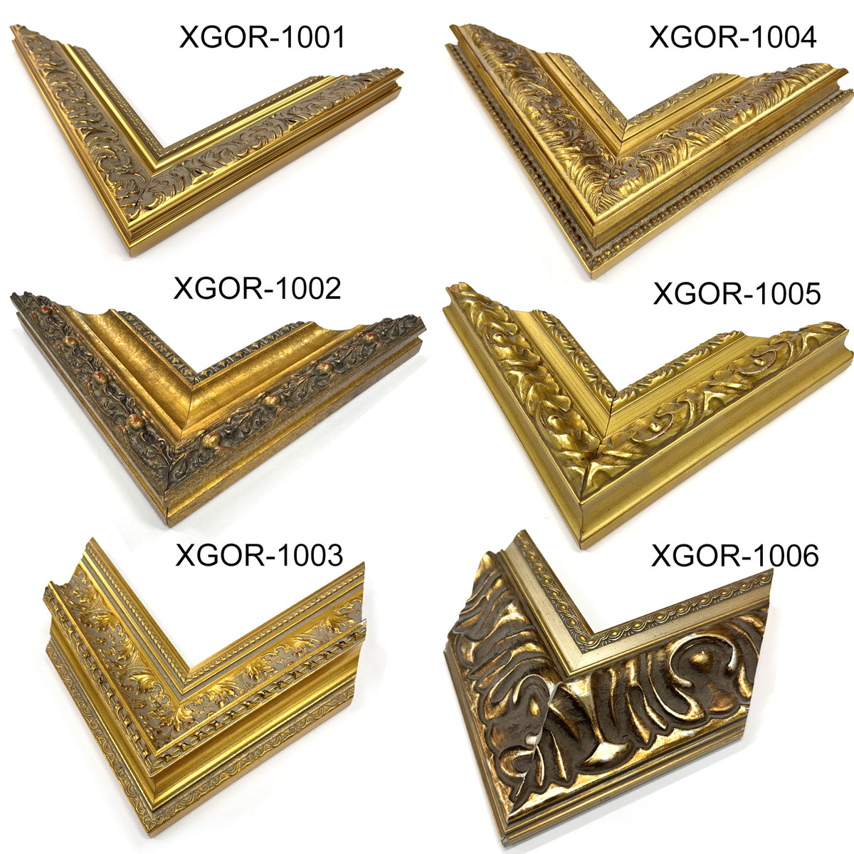 X-Large Thick Wooden Ornate Gold Frame Classic Handmade Chunky Photo Frames Wall
