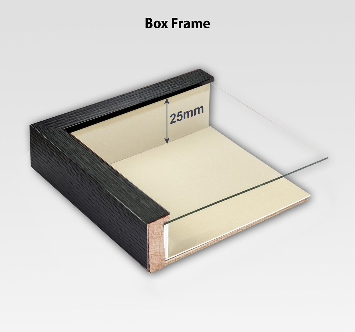 Embossed Box Frame 3D Display Wooden Deep DIY Craft Memory Case Gift Home Office