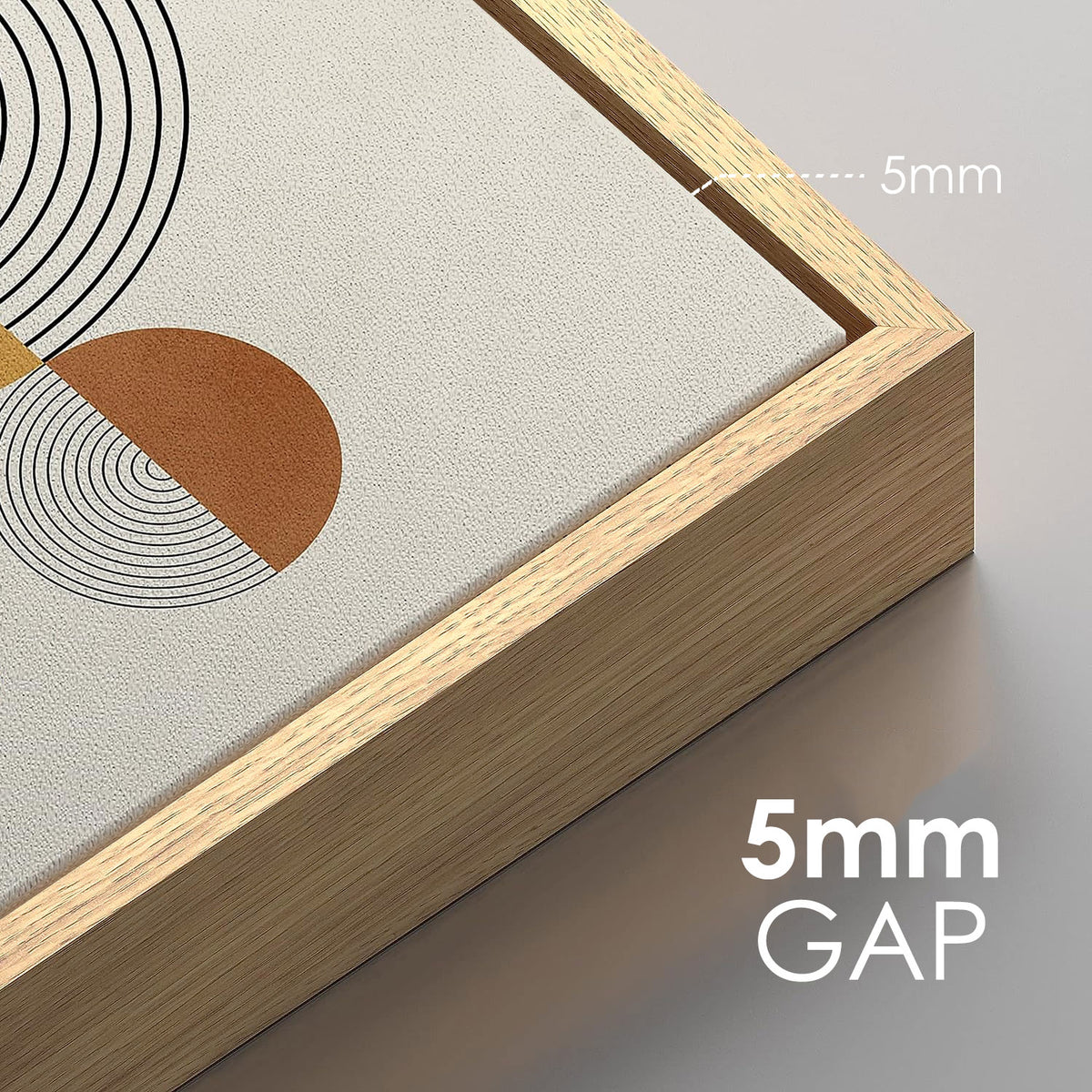 Timber Floating Frame for Canvas | 30mm Deep with 10mm gap| Size 1:1 Ratio (Square)