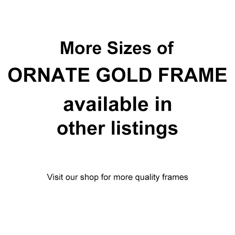 X-Large Thick Wooden Ornate Gold Frame Classic Handmade Chunky Photo Frames Wall
