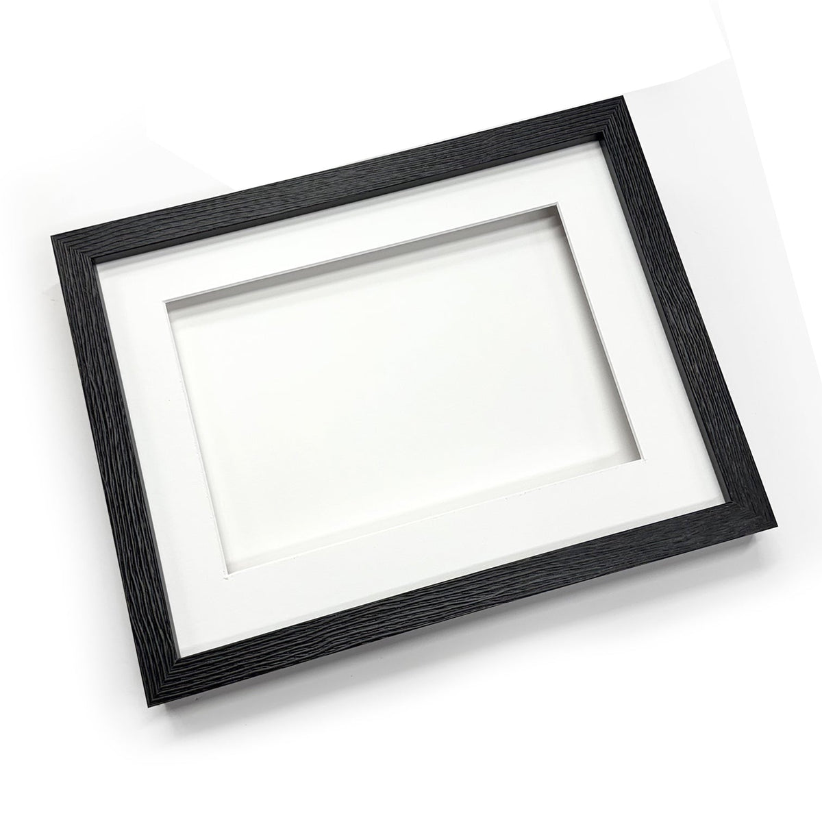 Embossed Shadow Box Frame 3D Display Wooden Deep Frame with Mat DIY Craft Memory
