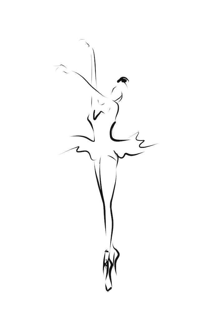 Line Art, beautiful ballerina II - Gallery Frames
