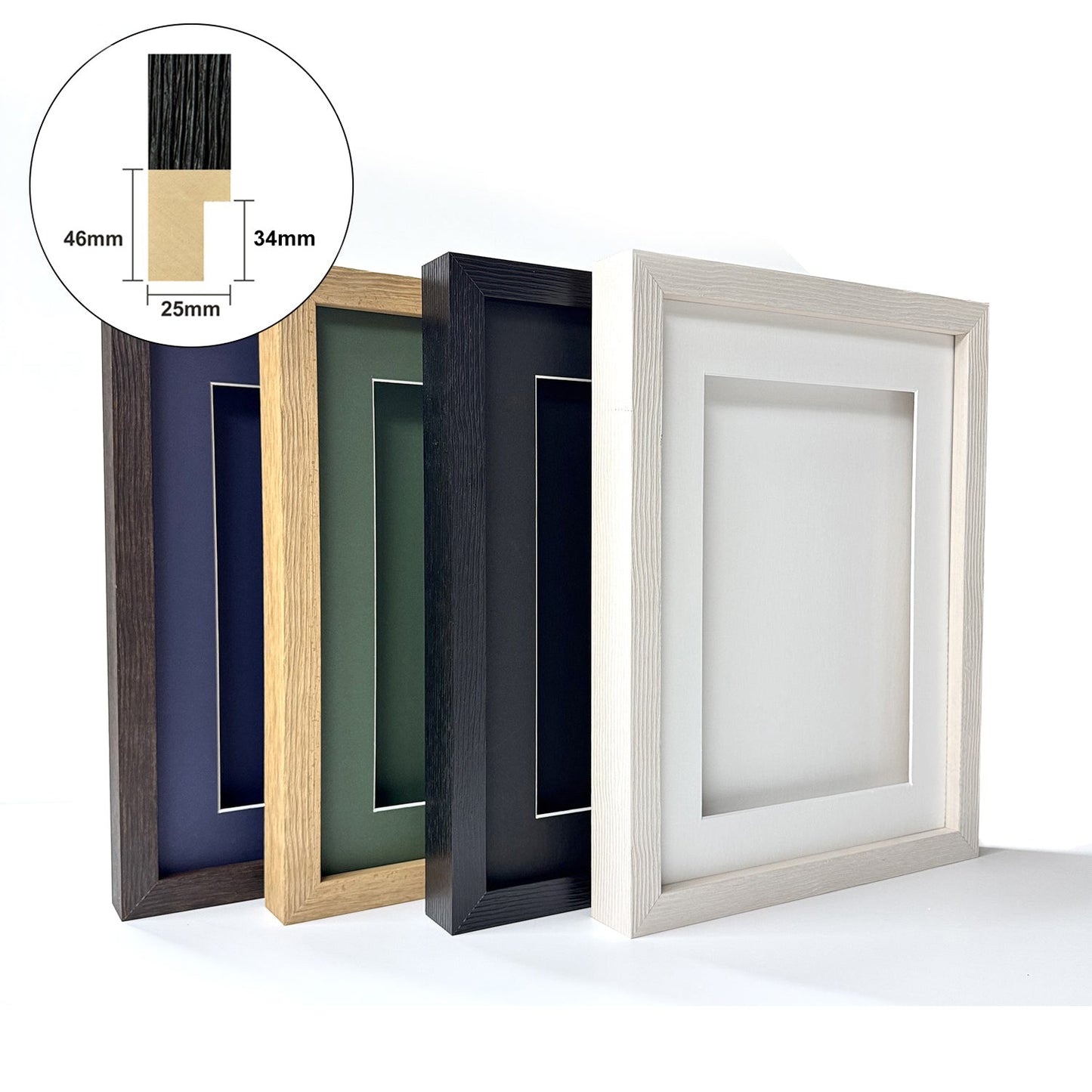 Extra Large Embossed Shadow Box Frame 3D Display Wooden Deep Frame DIY Memory