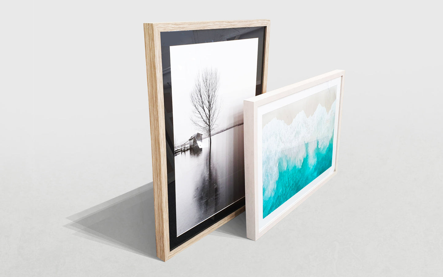 Colorful desert with Cactus, Mountains - Gallery Frames