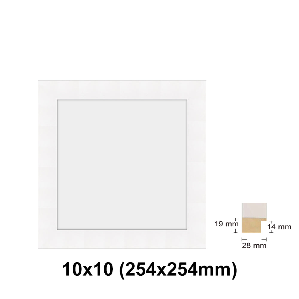 Wooden Square, White Photo frame, White picture frame, 8x8" - 24x24"