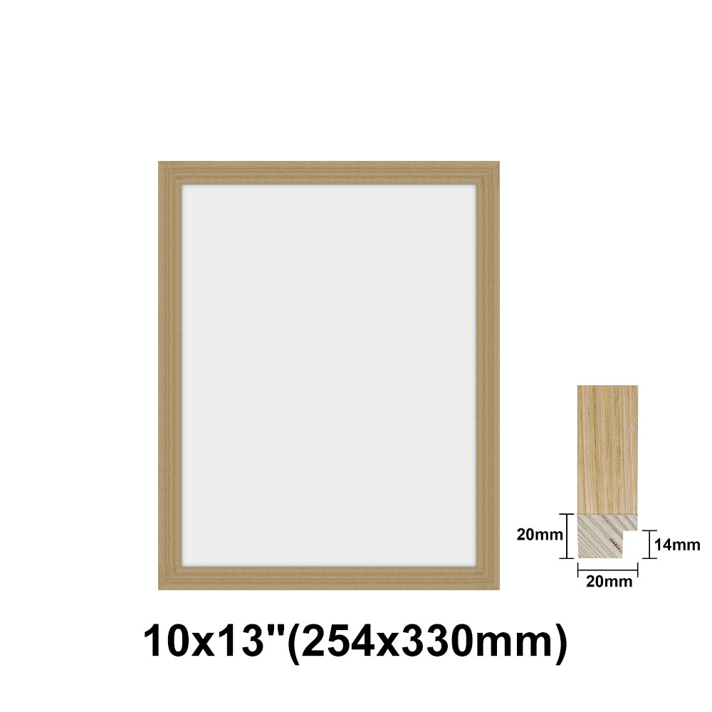 Natural Solid Oak Photo Poster Frame, Oak Picture Frame, 8x10" - 24x36" size