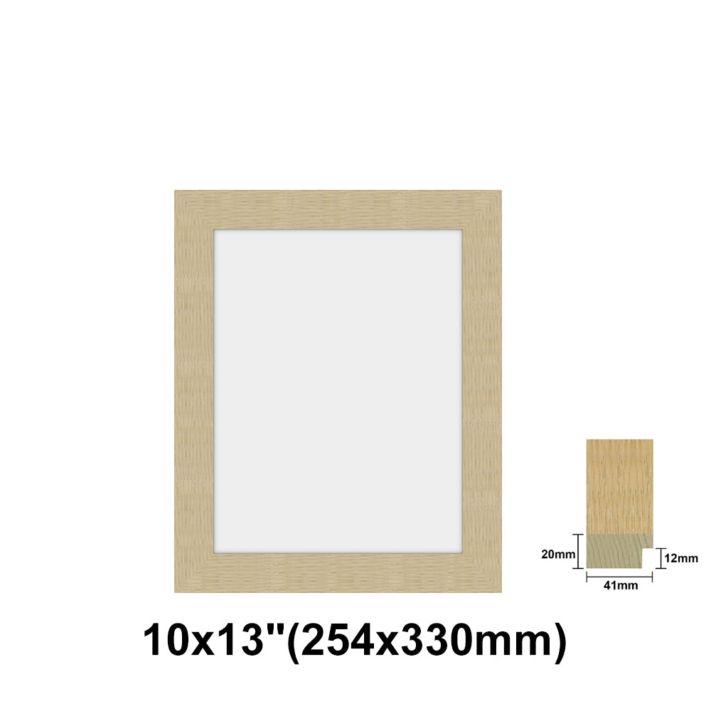 Natural Solid Oak Photo Poster Frame, Oak Picture Frame, 8x10" - 24x36" size