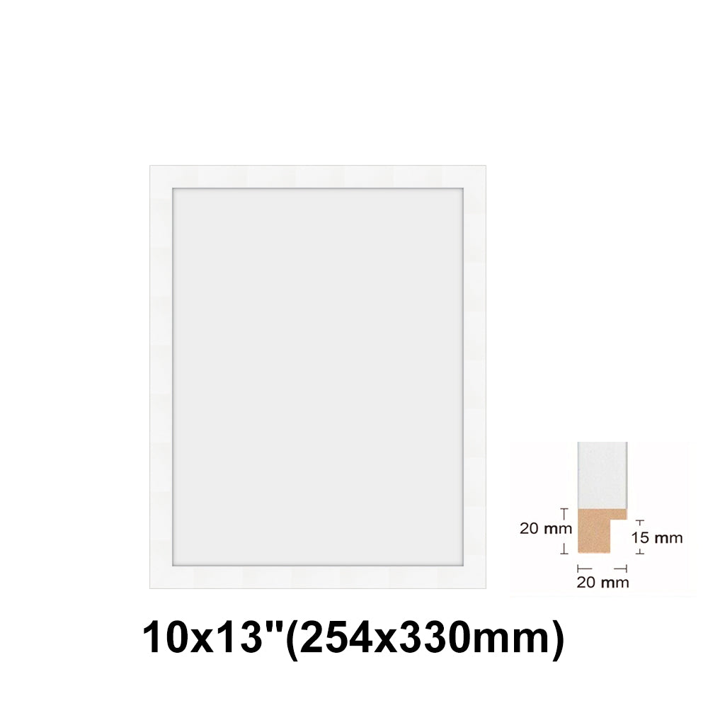 Wooden White Photo frame, White Picture Frame, 8x10", 8x12" - 24x36" Size
