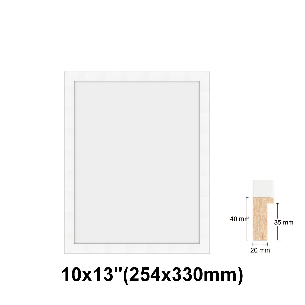 Wooden White Photo frame, White Picture Frame, 8x10", 8x12" - 24x36" Size