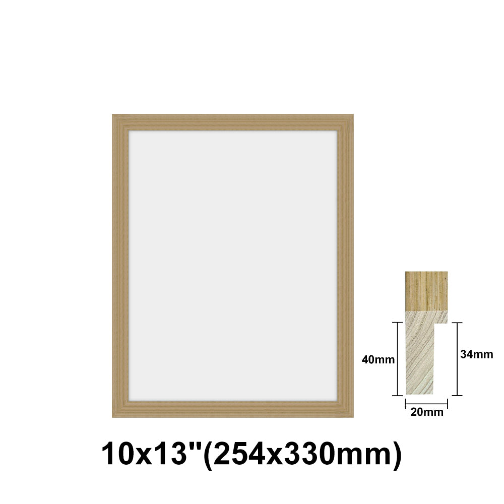 Natural Solid Oak Photo Poster Frame, Oak Picture Frame, 8x10" - 24x36" size