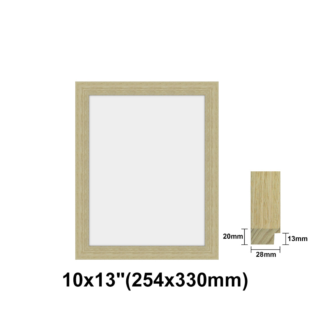 Natural Solid Oak Photo Poster Frame, Oak Picture Frame, 8x10" - 24x36" size