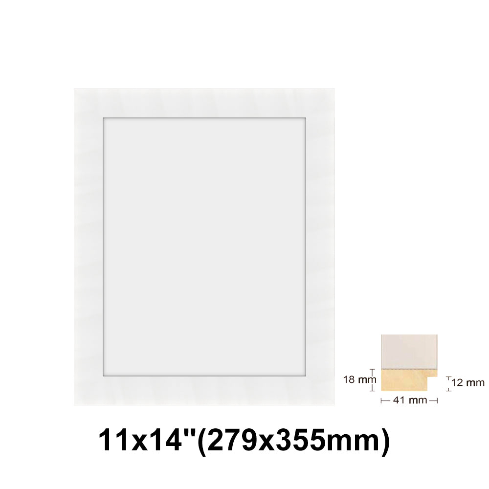 Wooden White Photo frame, White Picture Frame, 8x10", 8x12" - 24x36" Size