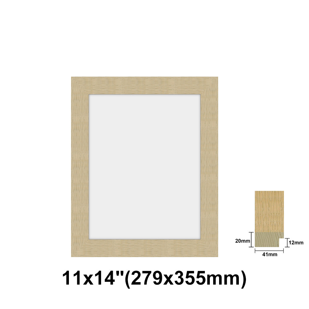 Natural Solid Oak Photo Poster Frame, Oak Picture Frame, 8x10" - 24x36" size
