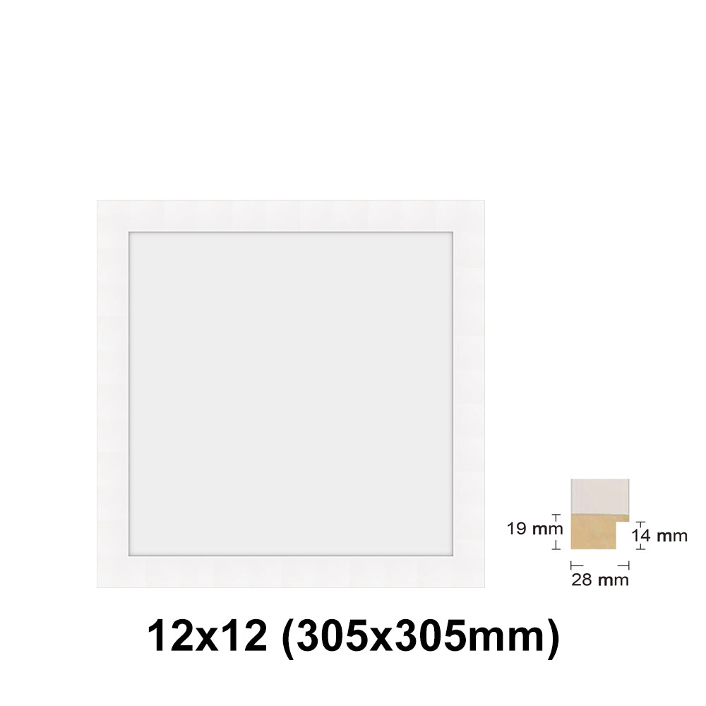 Wooden Square, White Photo frame, White picture frame, 8x8" - 24x24"
