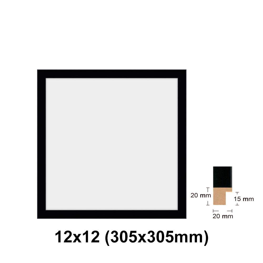 Wooden Square Black Photo frame, picture frame, 8x8", 10x10", 12x12", 16x16", 20