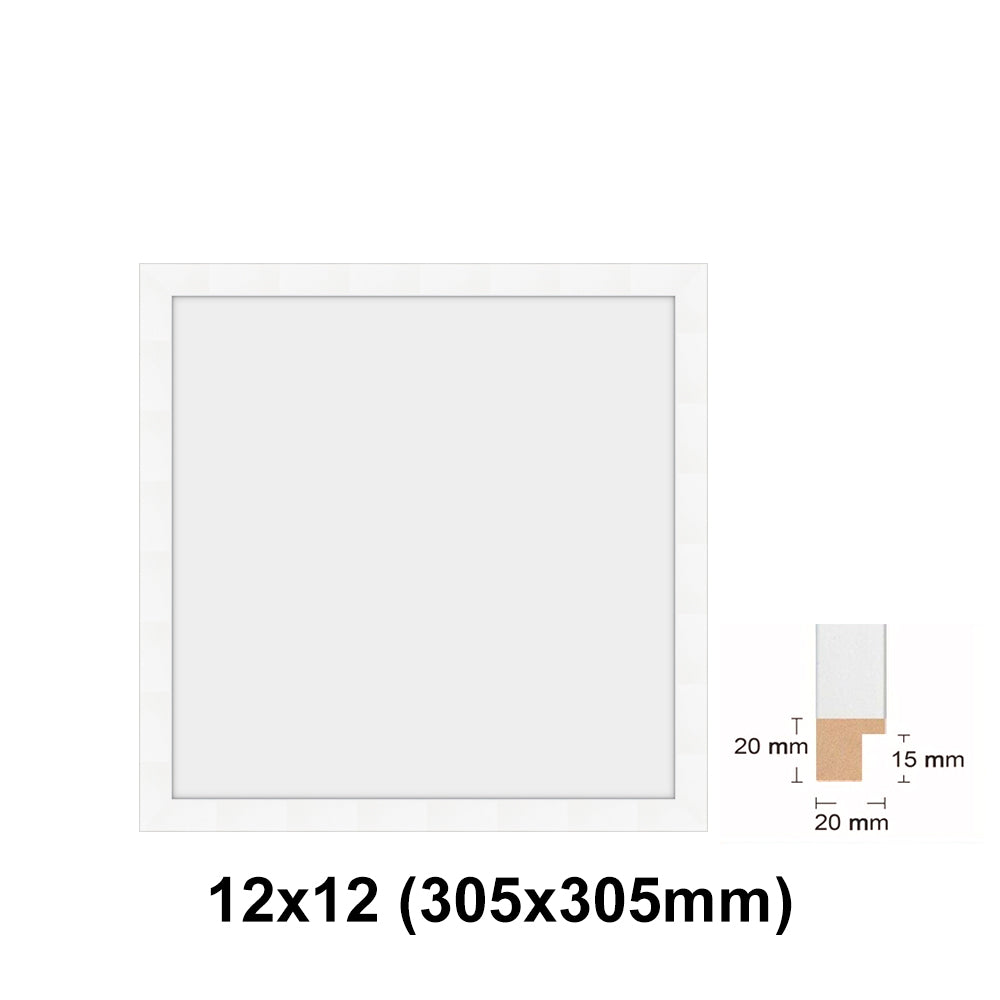 Wooden Square, White Photo frame, White picture frame, 8x8" - 24x24"