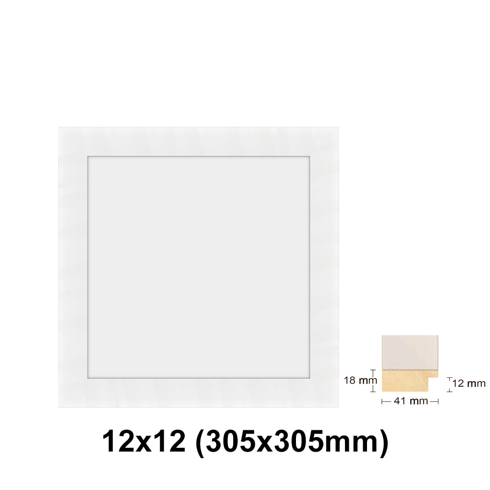 Wooden Square, White Photo frame, White picture frame, 8x8" - 24x24"