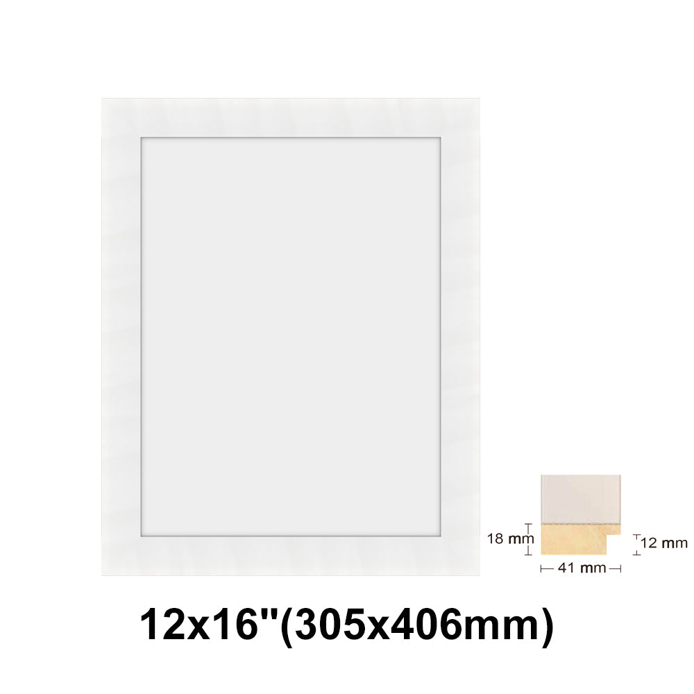 Wooden White Photo frame, White Picture Frame, 8x10", 8x12" - 24x36" Size