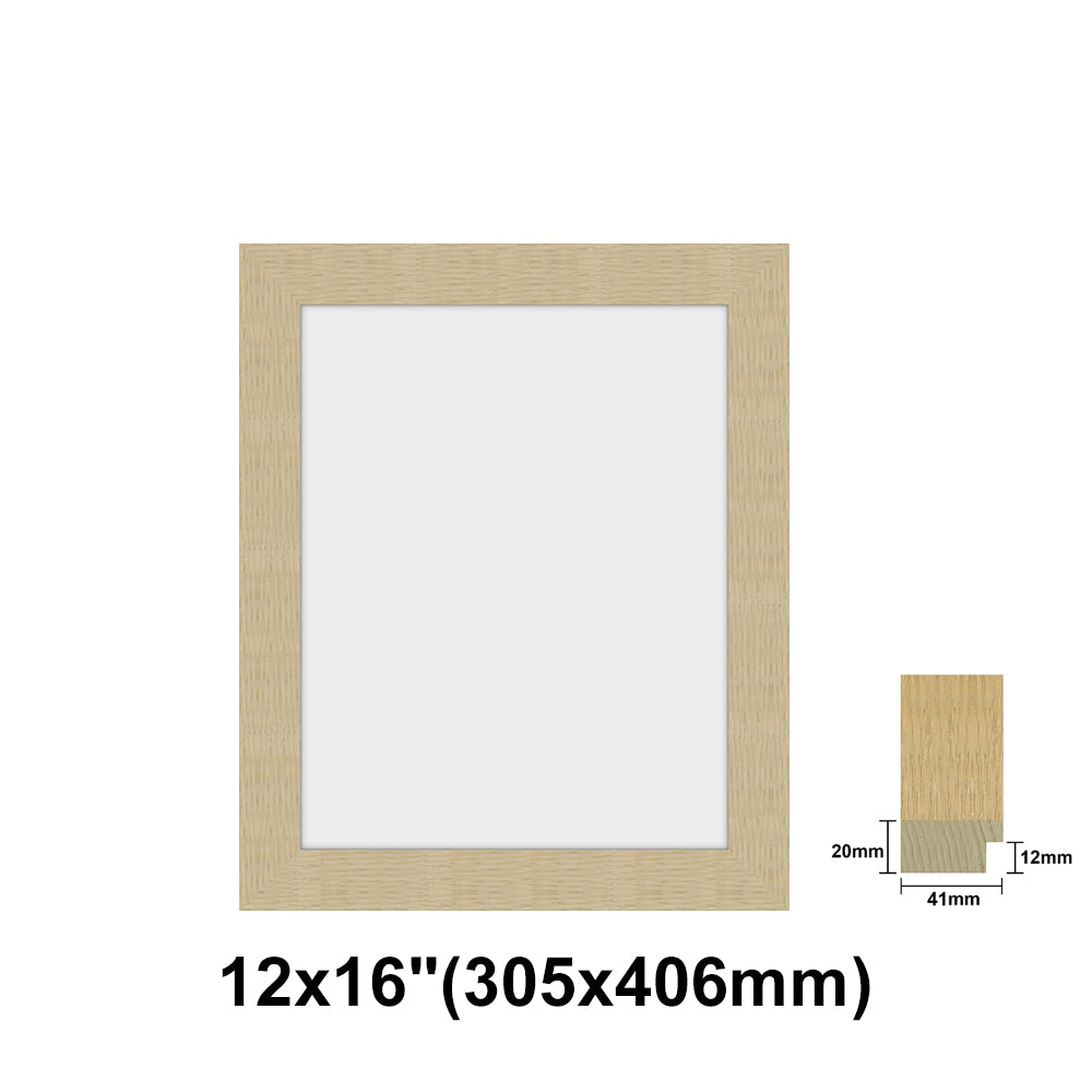 Natural Solid Oak Photo Poster Frame, Oak Picture Frame, 8x10" - 24x36" size