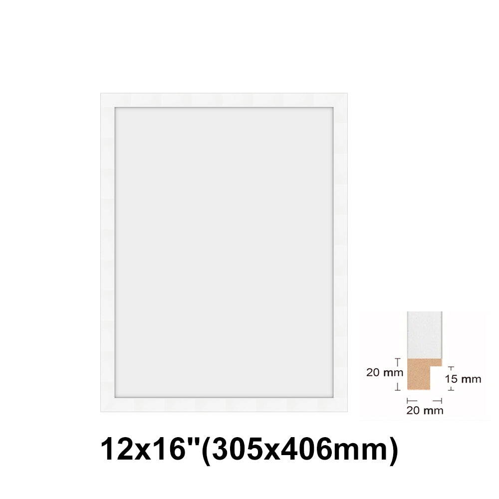 Wooden White Photo frame, White Picture Frame, 8x10", 8x12" - 24x36" Size