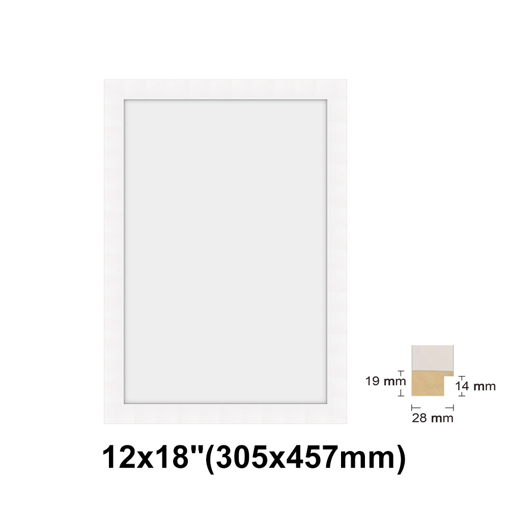 Wooden White Photo frame, White Picture Frame, 8x10", 8x12" - 24x36" Size