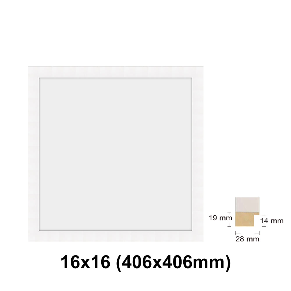 Wooden Square, White Photo frame, White picture frame, 8x8" - 24x24"