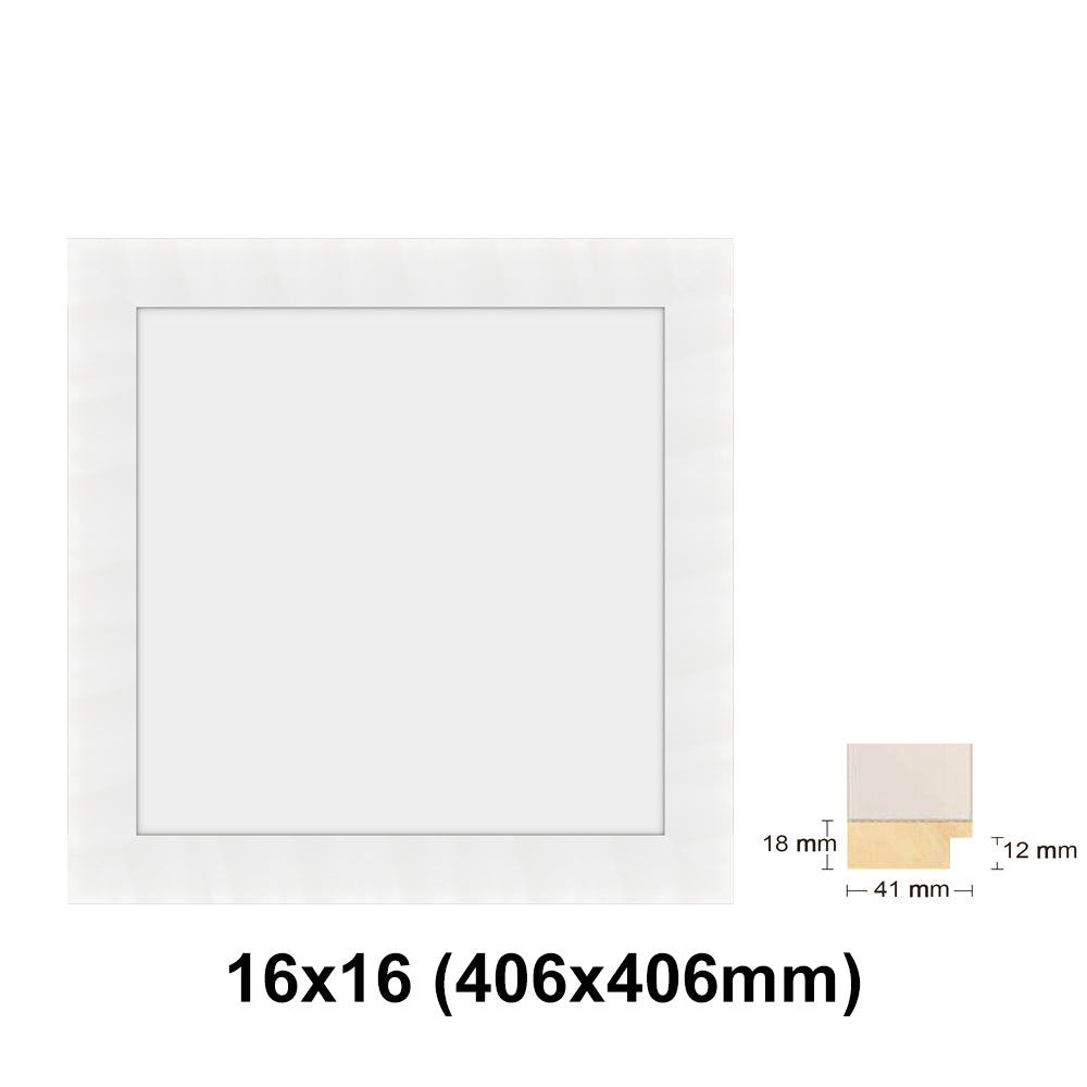 Wooden Square, White Photo frame, White picture frame, 8x8" - 24x24"