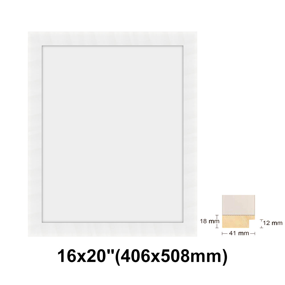 Wooden White Photo frame, White Picture Frame, 8x10", 8x12" - 24x36" Size