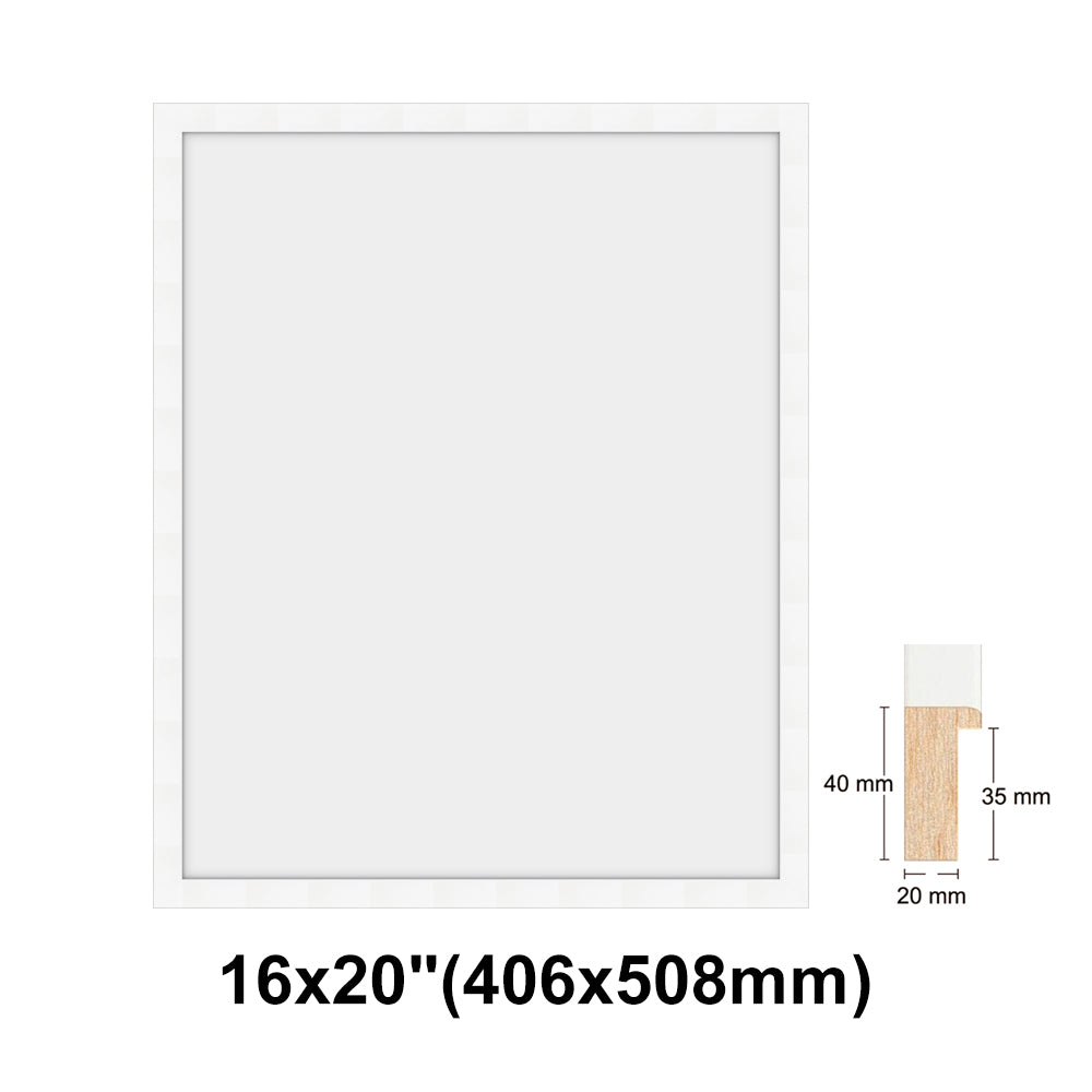 Wooden White Photo frame, White Picture Frame, 8x10", 8x12" - 24x36" Size