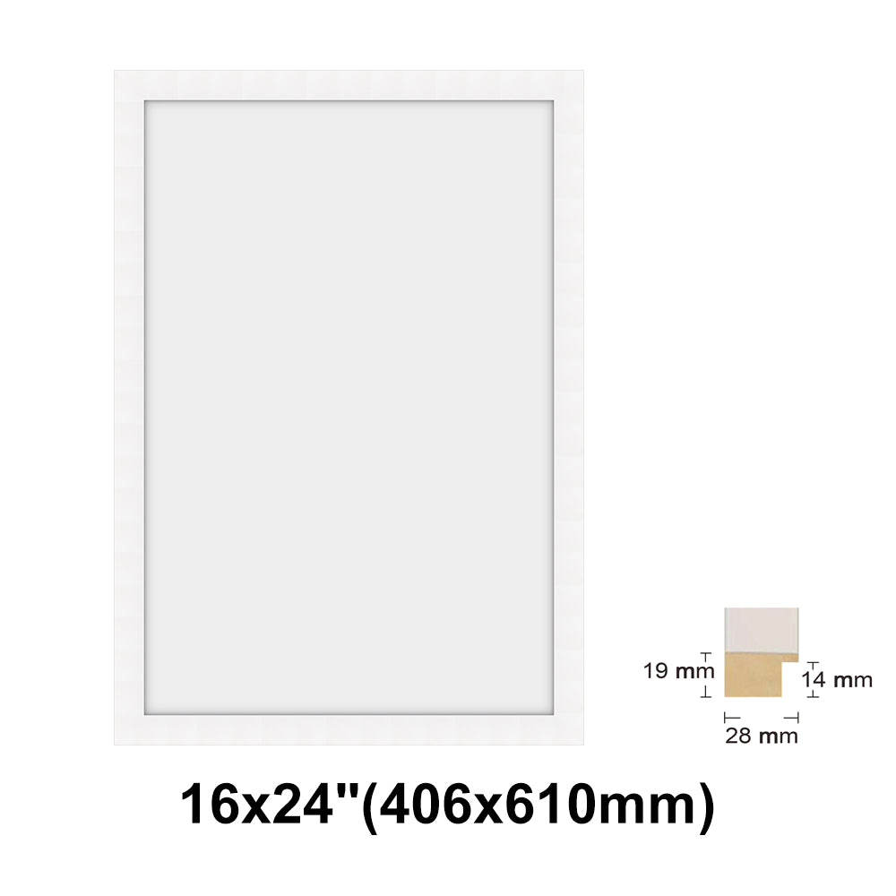 Wooden White Photo frame, White Picture Frame, 8x10", 8x12" - 24x36" Size