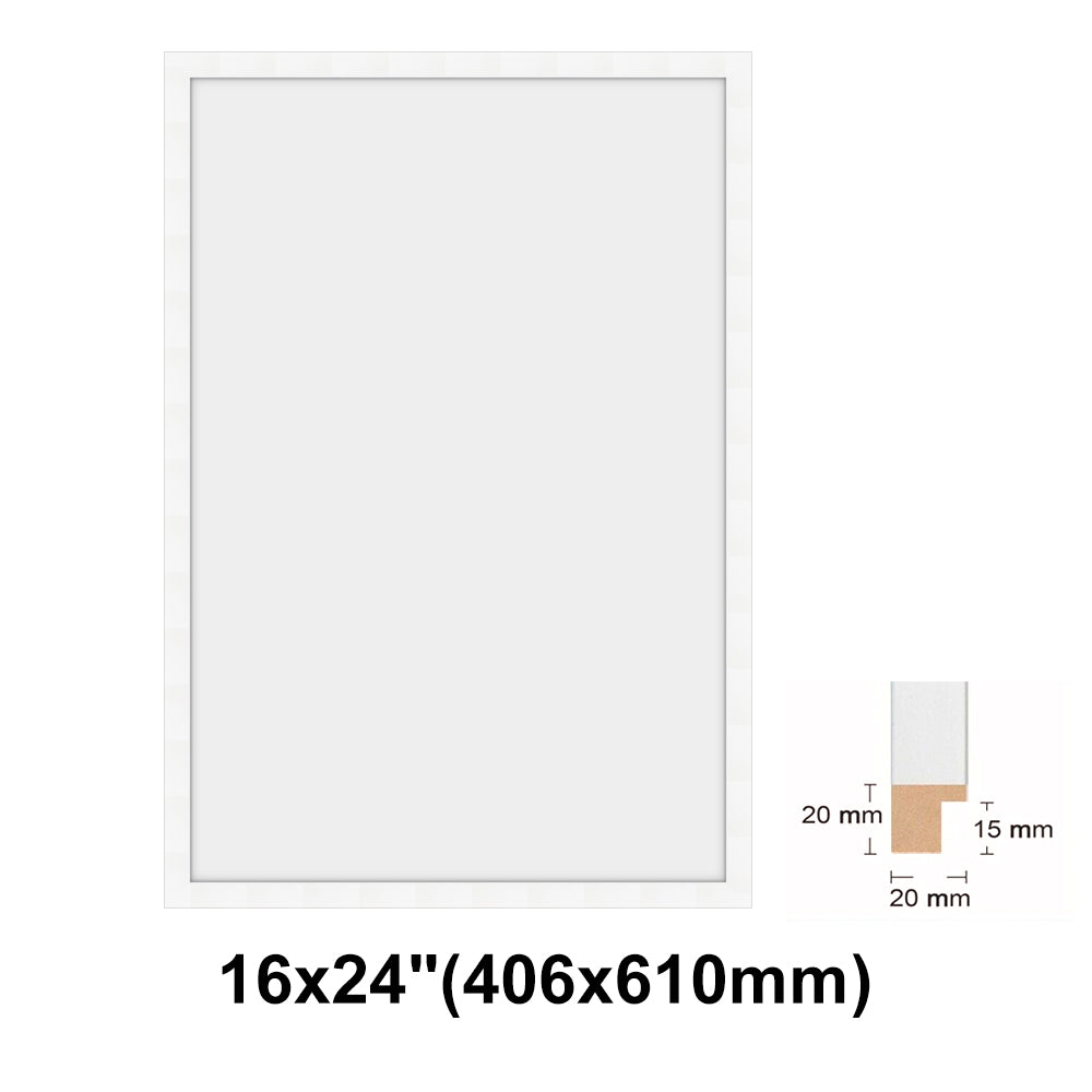 Wooden White Photo frame, White Picture Frame, 8x10", 8x12" - 24x36" Size