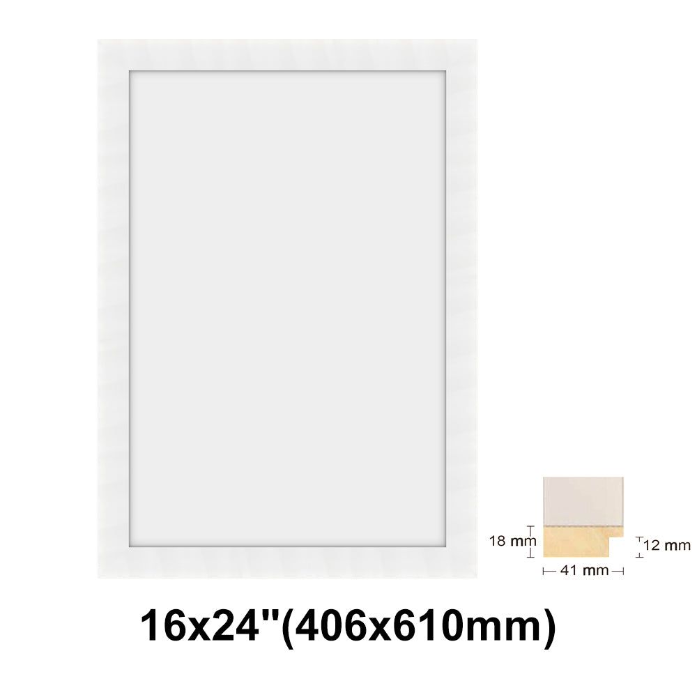 Wooden White Photo frame, White Picture Frame, 8x10", 8x12" - 24x36" Size