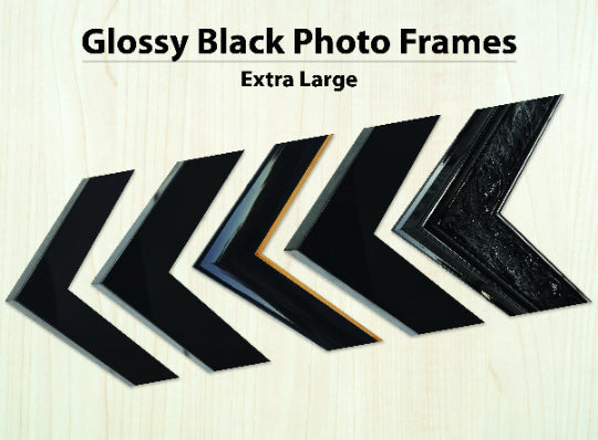 Extra Large Glossy Black Photo Frames A2, A1, A0, 18x18", 20x20", 24x24", B3, B2
