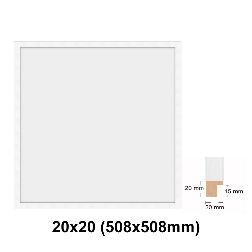 Wooden Square, White Photo frame, White picture frame, 8x8" - 24x24"