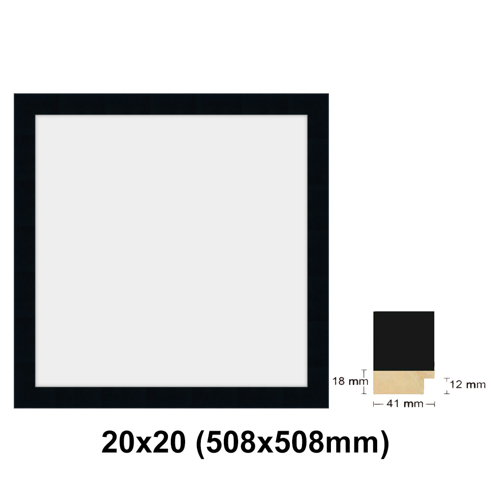 Wooden Square Black Photo frame, picture frame, 8x8", 10x10", 12x12", 16x16", 20