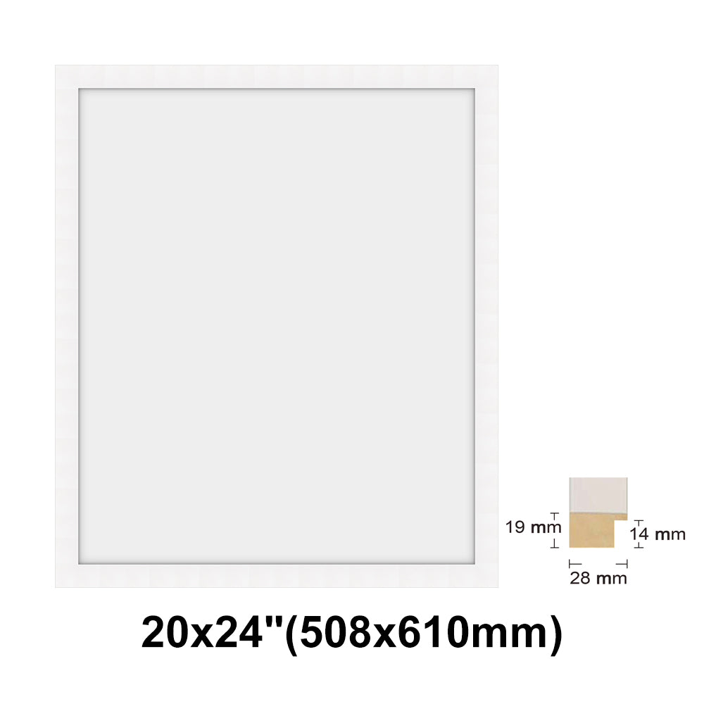 Wooden White Photo frame, White Picture Frame, 8x10", 8x12" - 24x36" Size