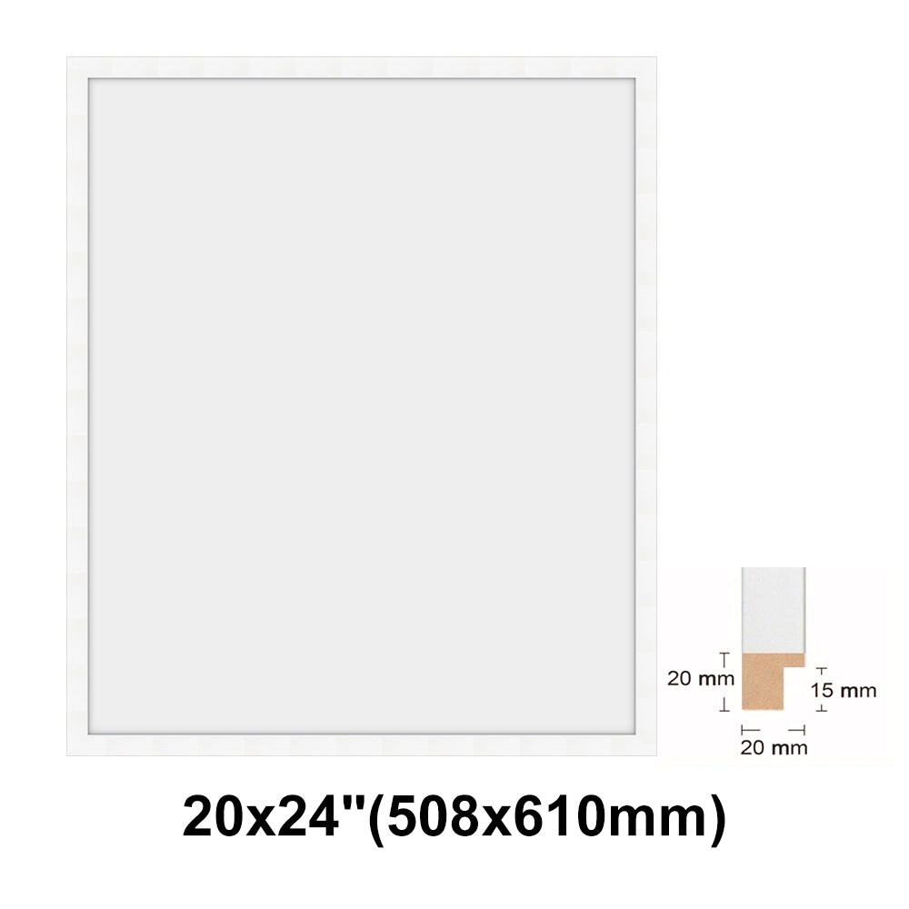 Wooden White Photo frame, White Picture Frame, 8x10", 8x12" - 24x36" Size