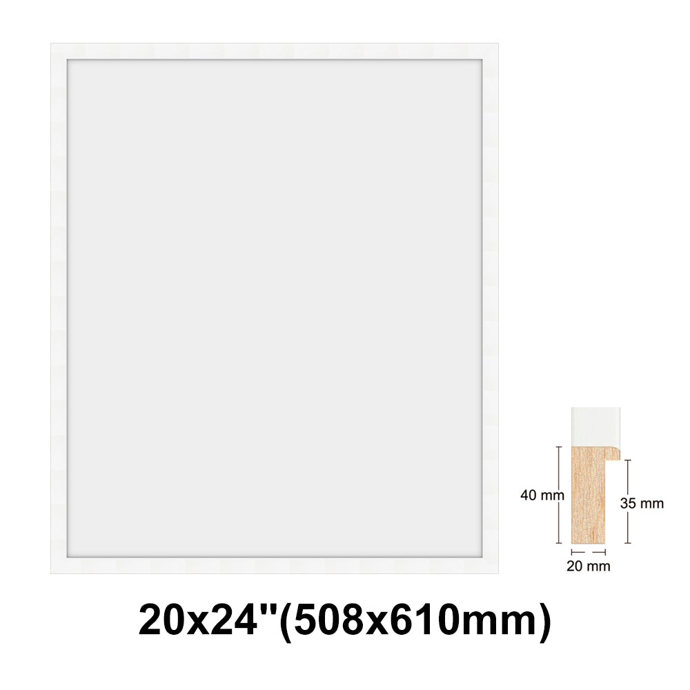 Wooden White Photo frame, White Picture Frame, 8x10", 8x12" - 24x36" Size