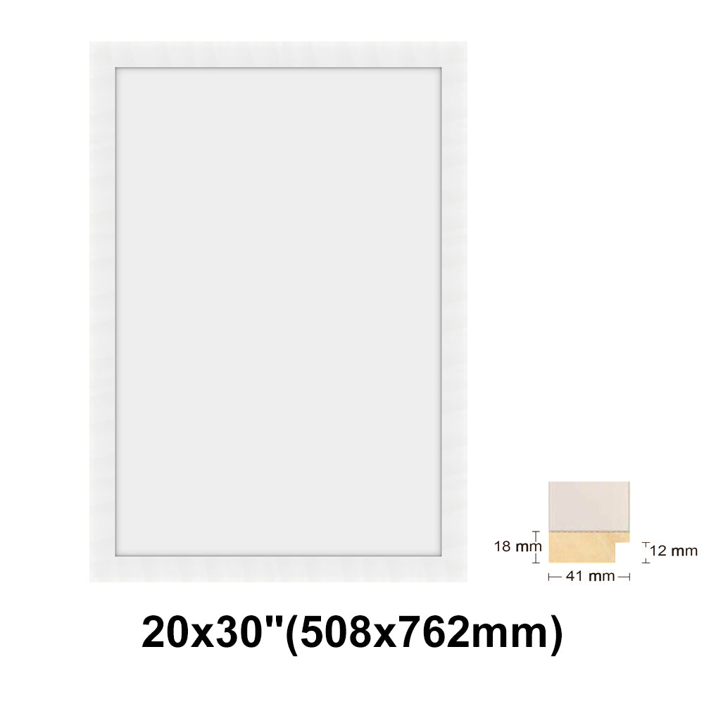 Wooden White Photo frame, White Picture Frame, 8x10", 8x12" - 24x36" Size