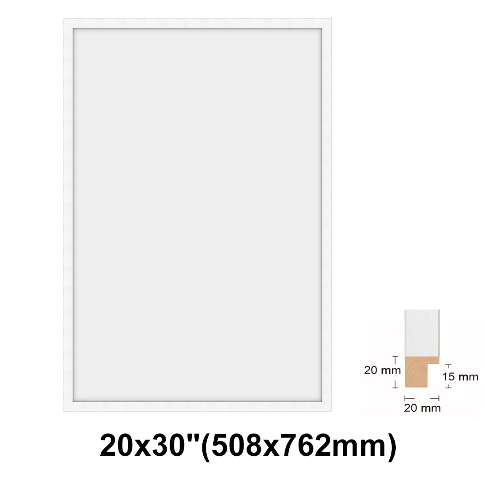Wooden White Photo frame, White Picture Frame, 8x10", 8x12" - 24x36" Size