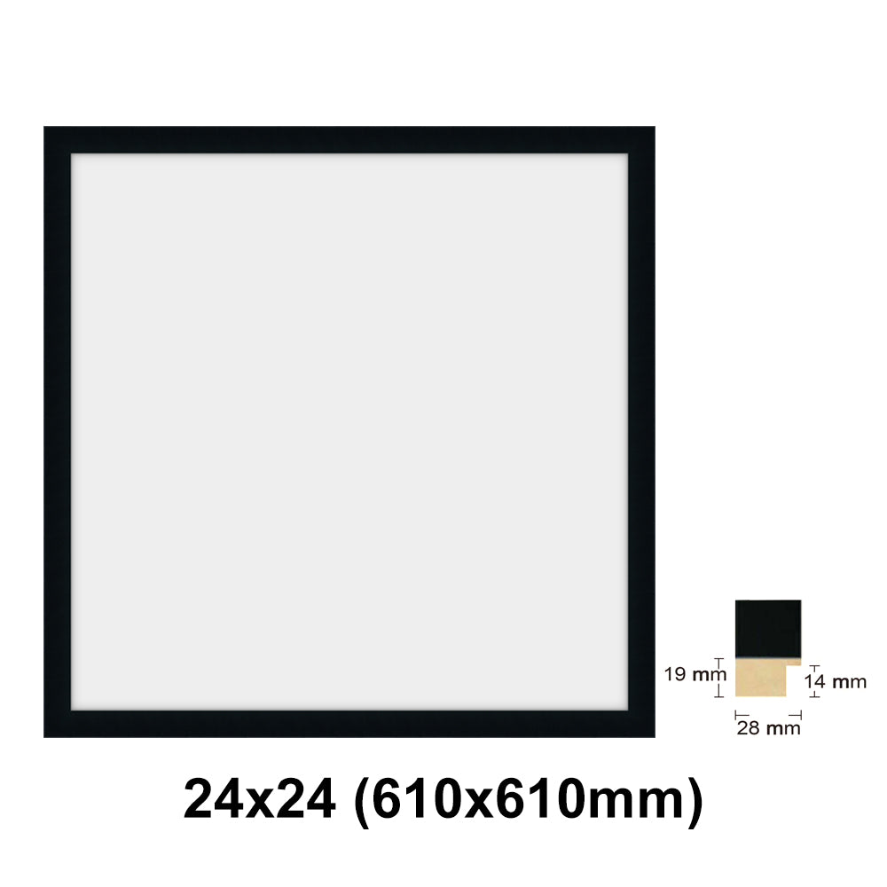 Wooden Square Black Photo frame, picture frame, 8x8", 10x10", 12x12", 16x16", 20