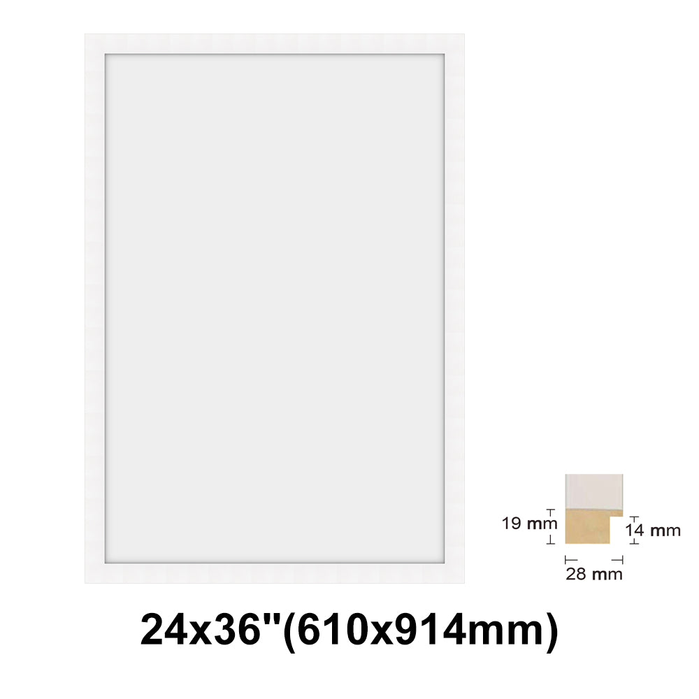 Wooden White Photo frame, White Picture Frame, 8x10", 8x12" - 24x36" Size