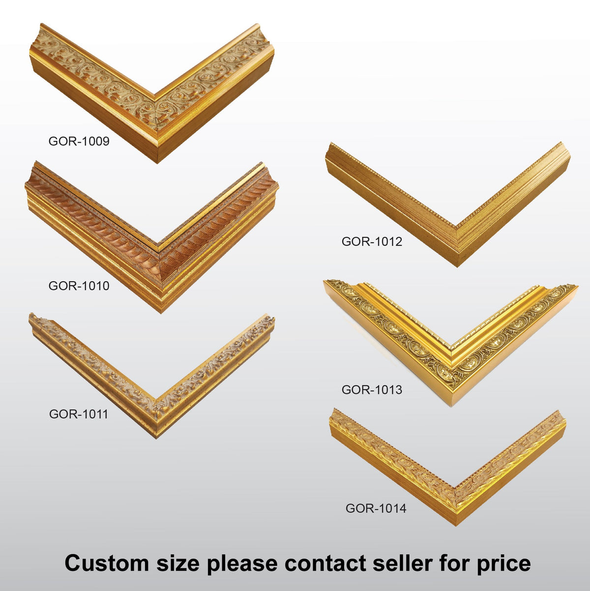 Wooden Square, Ornate Gold, Classic gold photo frame from 8x8", 10x10", 12x12",