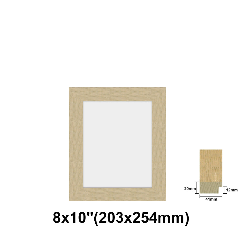 Natural Solid Oak Photo Poster Frame, Oak Picture Frame, 8x10" - 24x36" size