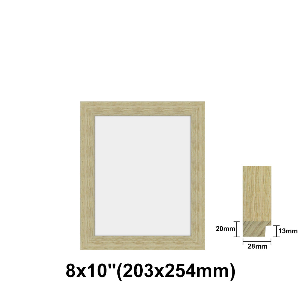 Natural Solid Oak Photo Poster Frame, Oak Picture Frame, 8x10" - 24x36" size