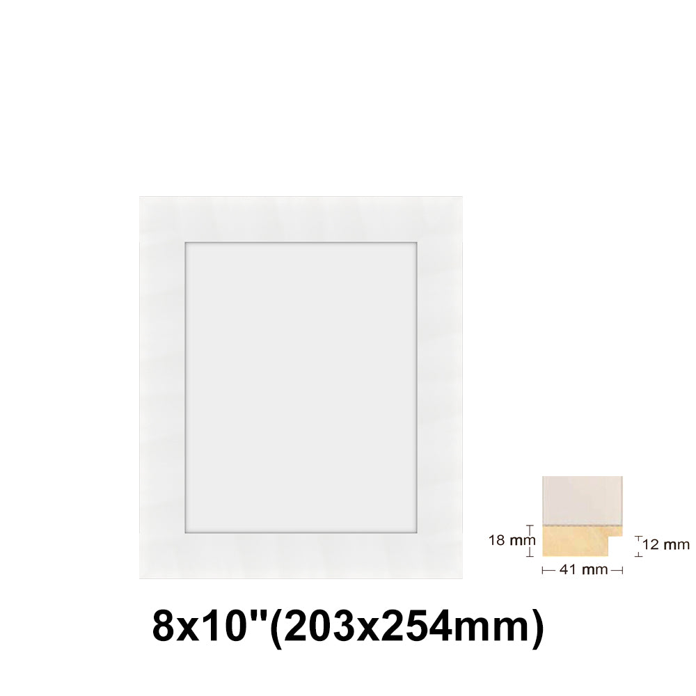 Wooden White Photo frame, White Picture Frame, 8x10", 8x12" - 24x36" Size