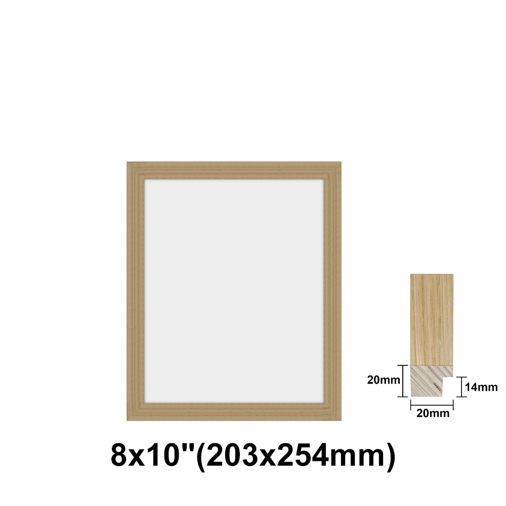 Natural Solid Oak Photo Poster Frame, Oak Picture Frame, 8x10" - 24x36" size