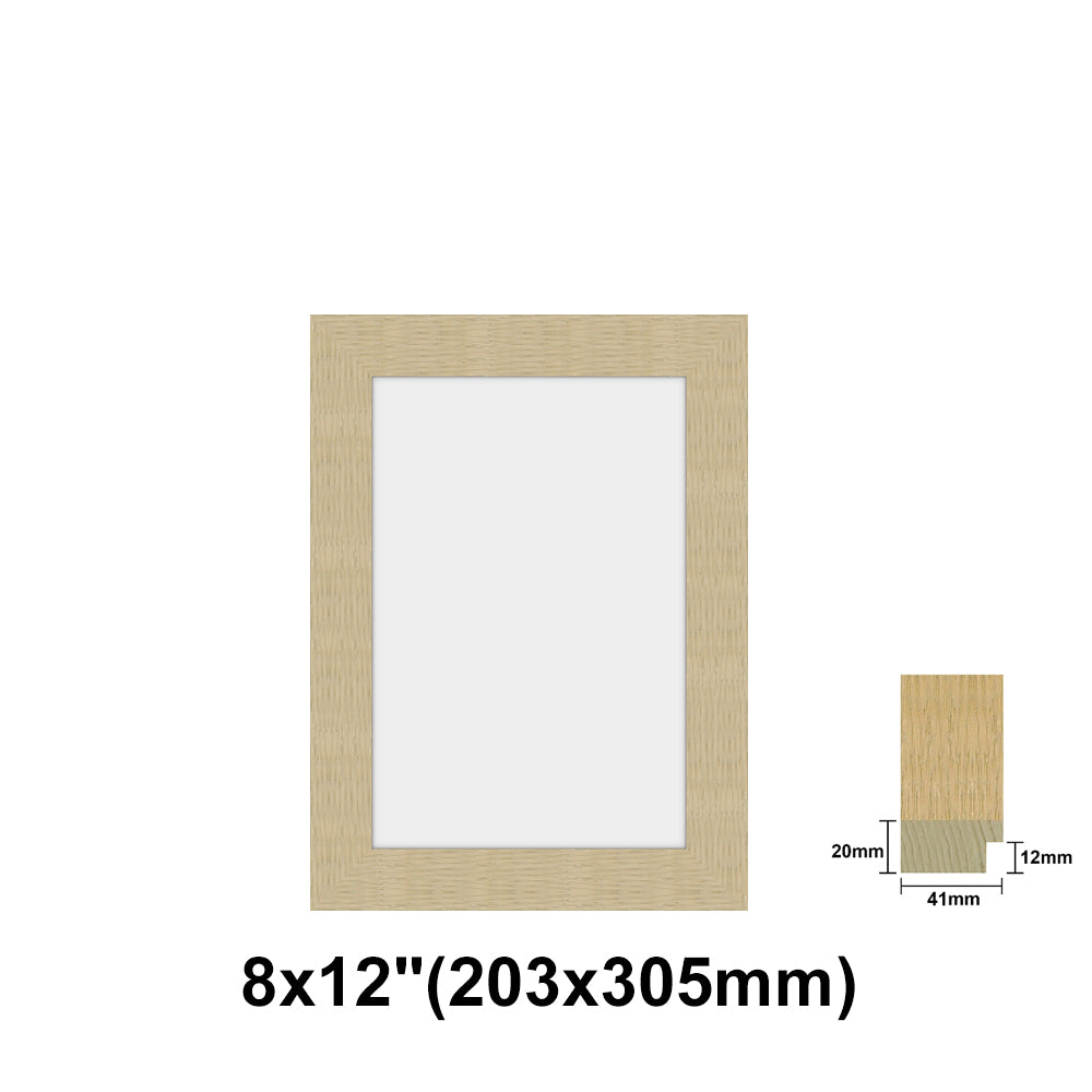 Natural Solid Oak Photo Poster Frame, Oak Picture Frame, 8x10" - 24x36" size