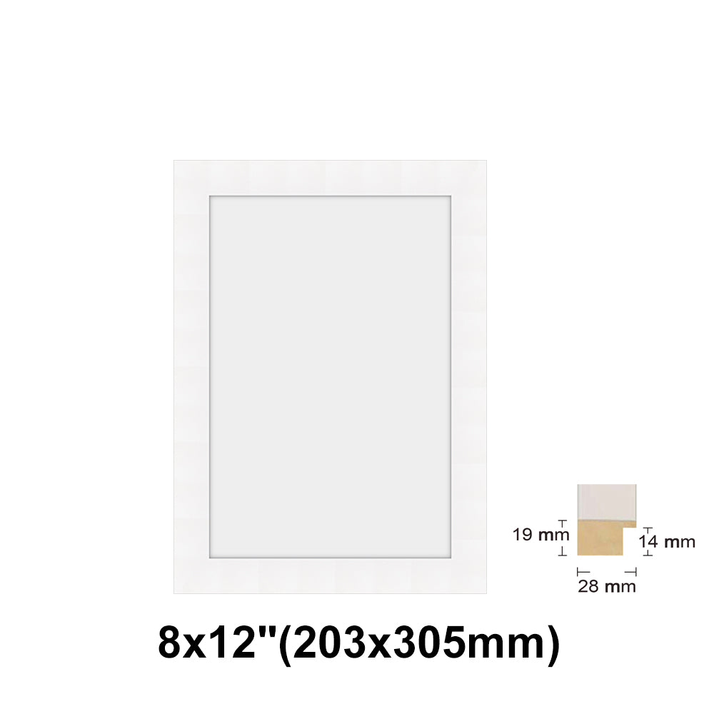 Wooden White Photo frame, White Picture Frame, 8x10", 8x12" - 24x36" Size